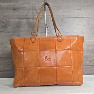 Large IL Bisonte Brown Italian Leather Tote Bag